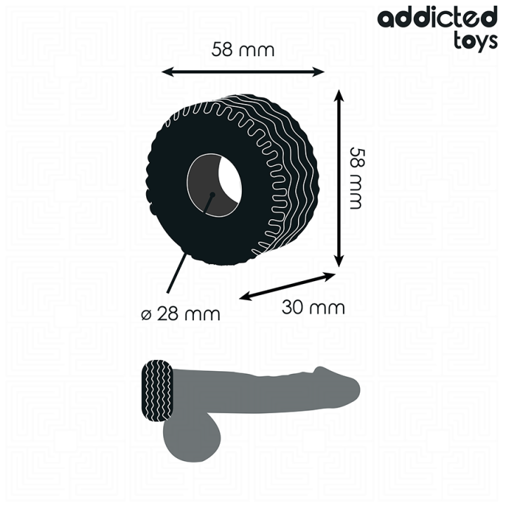 Extra Dicker Cockring von Addicted Toys | Fesselliebe.de