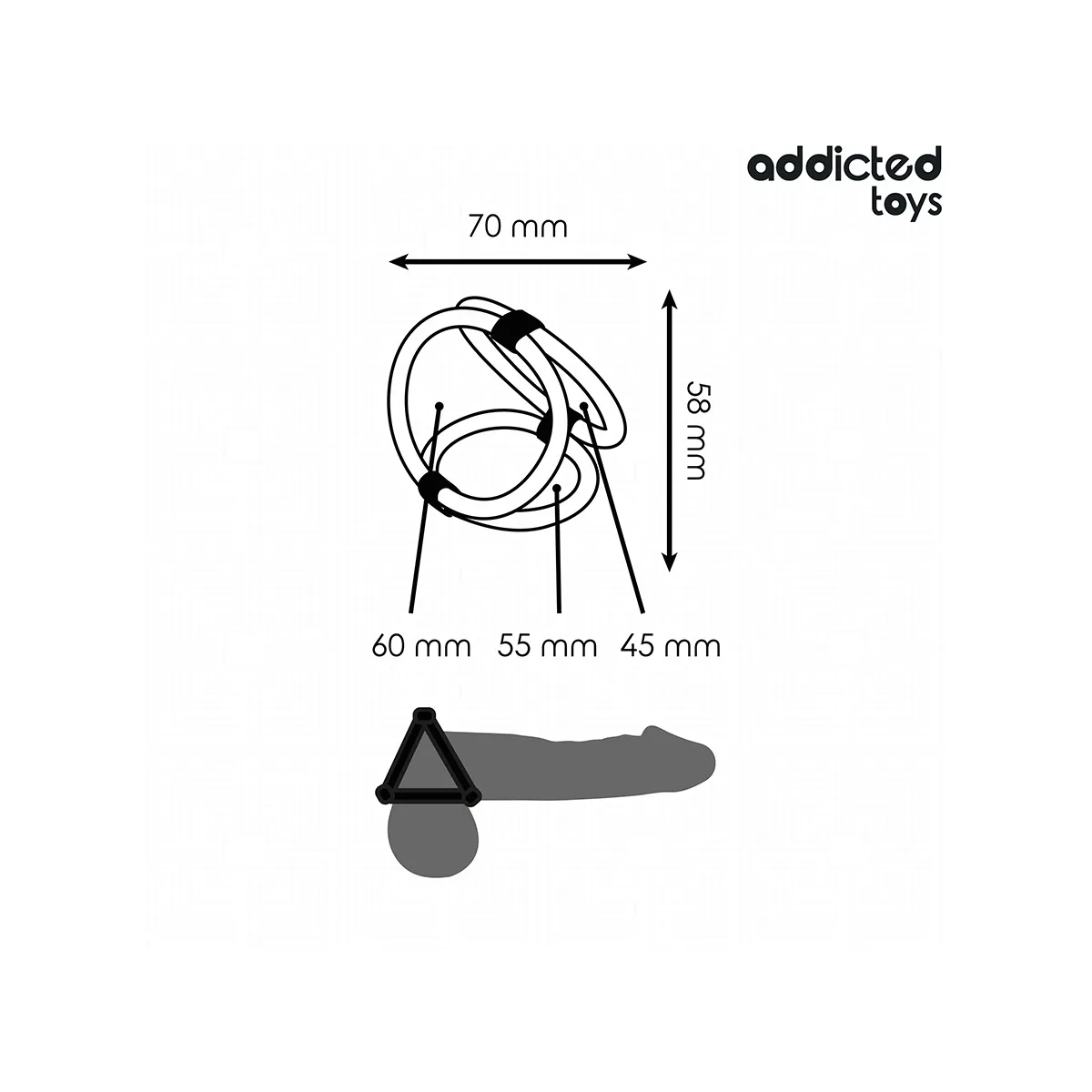 Dreifach-Penisring von Addicted Toys | Fesselliebe.de