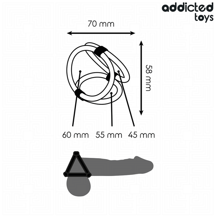 Dreifach-Penisring von Addicted Toys | Fesselliebe.de