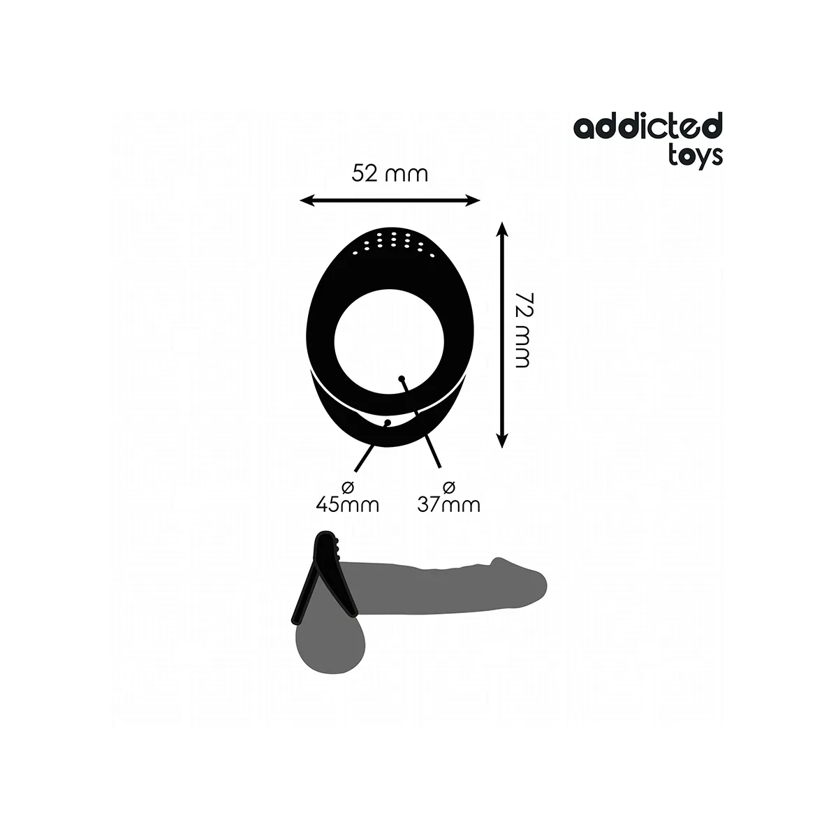 Doppelt Strukturierter Penisring von Addicted Toys | Fesselliebe.de