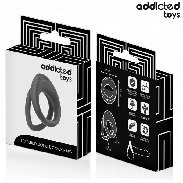 Doppelt Strukturierter Penisring von Addicted Toys | Fesselliebe.de