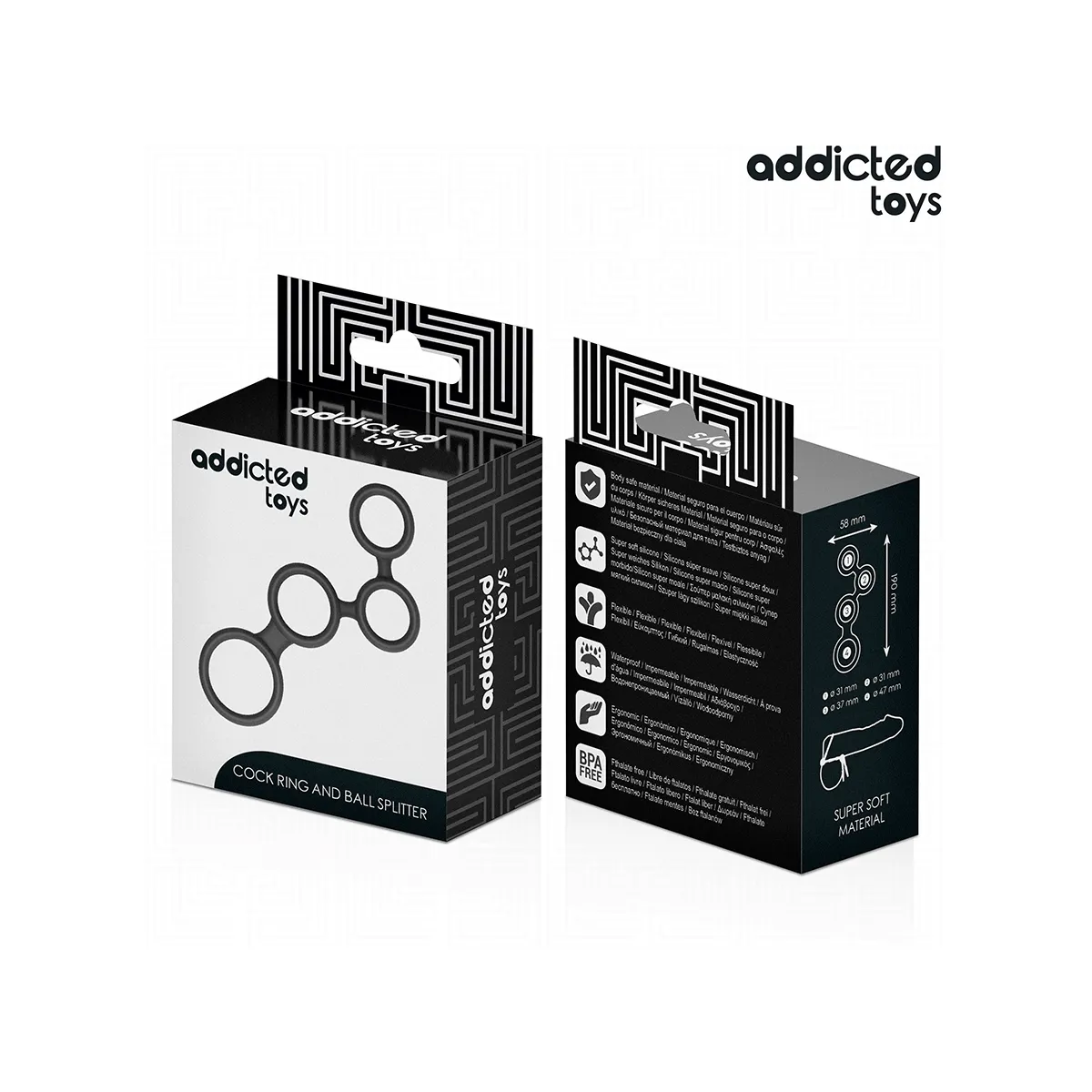 Penisring mit Teilern für Hoden von Addicted Toys | Fesselliebe.de