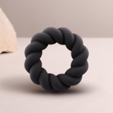 Twist Schwarzer Silikon-Masturbatorring von Rocks-Off | Fesselliebe.de
