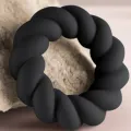 Twist Schwarzer Silikon-Masturbatorring von Rocks-Off