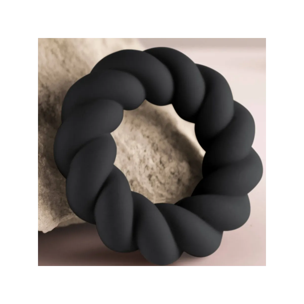 Twist Schwarzer Silikon-Masturbatorring von Rocks-Off | Fesselliebe.de