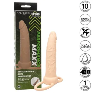Performance Maxx wiederaufladbarer Dual Penetrator, Helle Haut von Calexotics