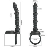 Dillion Doppelte Penetration Cock Ring Schwarz von Pretty Love | Fesselliebe.de