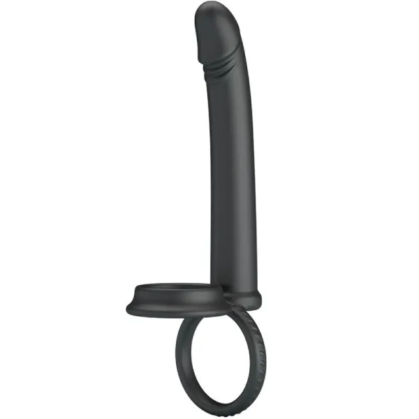Dillion Doppelte Penetration Doppelter Cockring Schwarz von Pretty Love | Fesselliebe.de