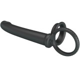 Dillion Doppelte Penetration Doppelter Cockring Schwarz von Pretty Love | Fesselliebe.de