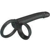 Dillion Doppelte Penetration Doppelter Cockring Schwarz von Pretty Love | Fesselliebe.de