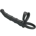Tatum Vibrierender Penisring mit Stecker 10 Vibrationen Schwarz von Pretty Love