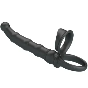 Tatum Vibrierender Penisring mit Stecker 10 Vibrationen Schwarz von Pretty Love