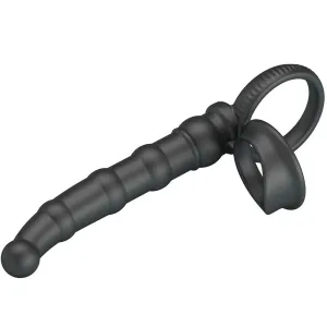 Tatum Vibrierender Penisring mit Stecker 10 Vibrationen Schwarz von Pretty Love