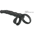 Tatum Vibrierender Penisring mit Stecker 10 Vibrationen Schwarz von Pretty Love