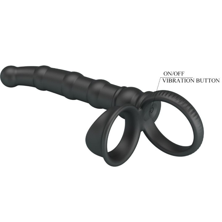 Tatum Vibrierender Penisring mit Stecker 10 Vibrationen Schwarz von Pretty Love | Fesselliebe.de