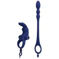 Ayad Rabbit Vibratorring mit Stecker Blau von Pretty Love Male