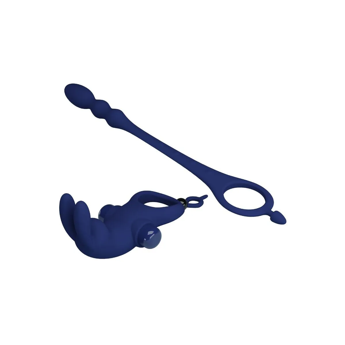 Ayad Rabbit Vibratorring mit Stecker Blau von Pretty Love Male | Fesselliebe.de