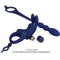 Ayad Rabbit Vibratorring mit Stecker Blau von Pretty Love Male