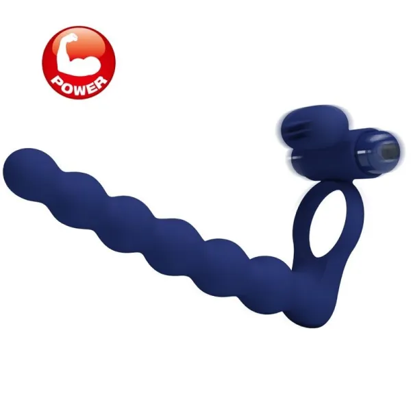 Ajmal Vibrationsring mit Stecker Blau von Pretty Love Male | Fesselliebe.de