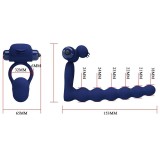 Ajmal Vibrationsring mit Stecker Blau von Pretty Love Male | Fesselliebe.de