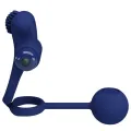 Remington Doppelvibrationsring mit Stecker Blau von Pretty Love Male