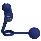 Remington Doppelvibrationsring mit Stecker Blau von Pretty Love Male | Fesselliebe.de