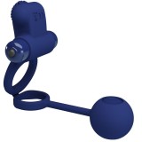 Remington Doppelvibrationsring mit Stecker Blau von Pretty Love Male | Fesselliebe.de
