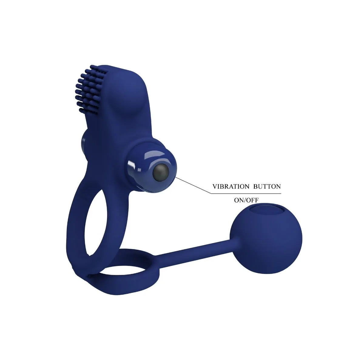 Remington Doppelvibrationsring mit Stecker Blau von Pretty Love Male | Fesselliebe.de