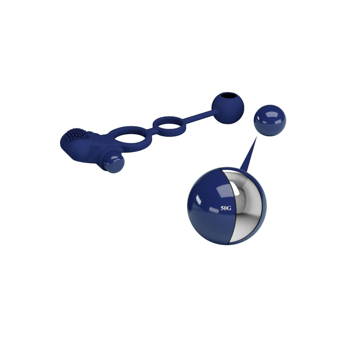 Remington Doppelvibrationsring mit Stecker Blau von Pretty Love Male | Fesselliebe.de