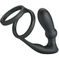 Emoni Penisring + Anal Plug 12 Vibrationen Schwarz von Pretty Love