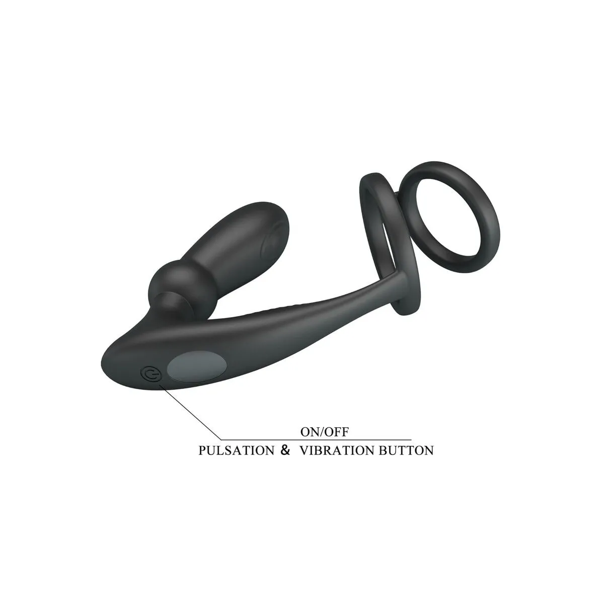 Emoni Penisring + Anal Plug 12 Vibrationen Schwarz von Pretty Love | Fesselliebe.de