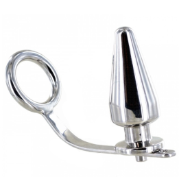 Stahlring mit Analplug, 45 X 45 Mm von Metal Hard | Fesselliebe.de