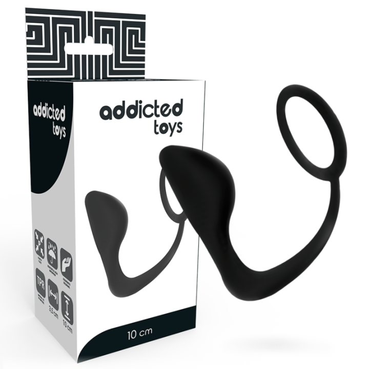 Analplug mit Schwarzem Penisring von Addicted Toys | Fesselliebe.de