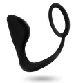 Analplug mit Schwarzem Penisring von Addicted Toys