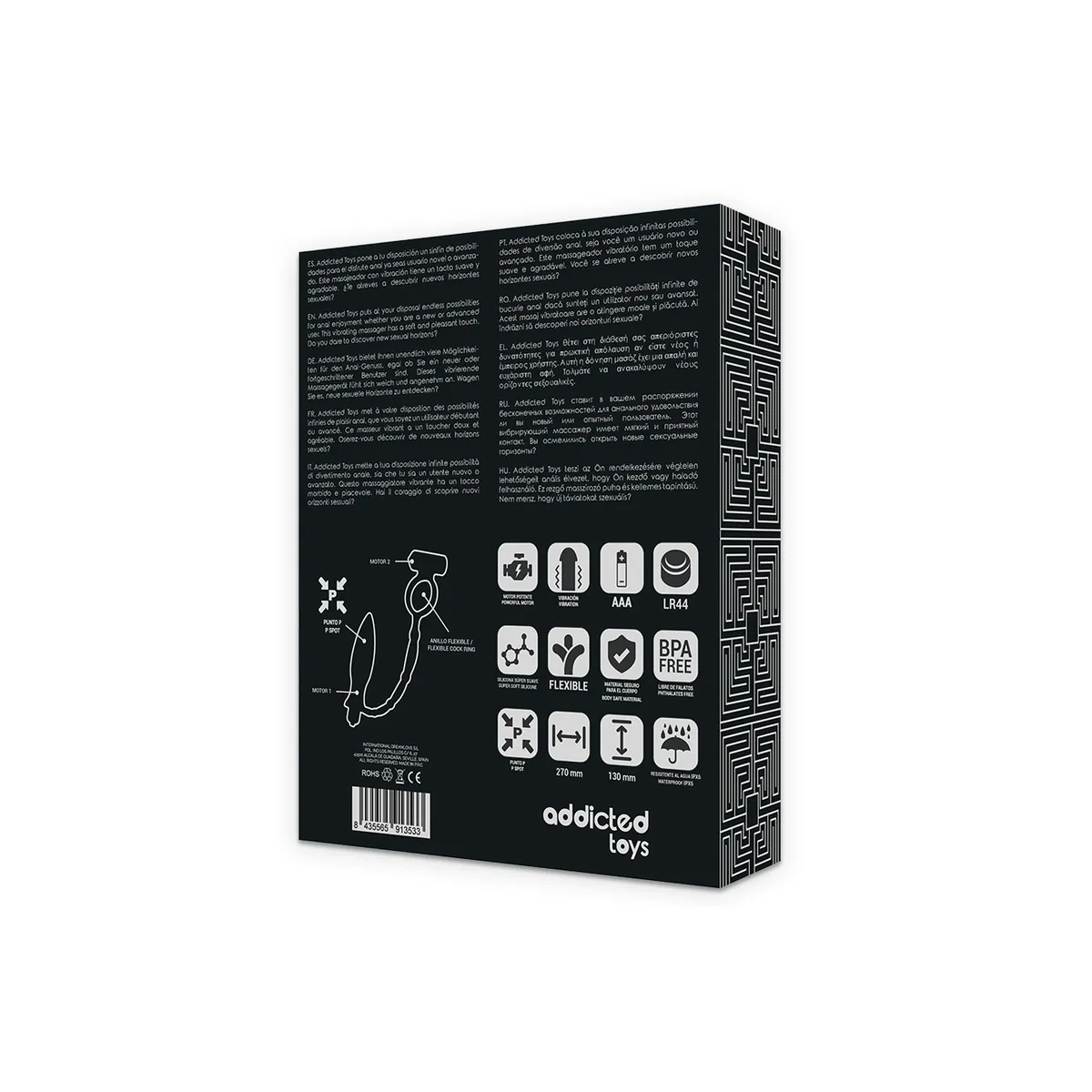 Analplug mit Vibrationsring von Addicted Toys | Fesselliebe.de