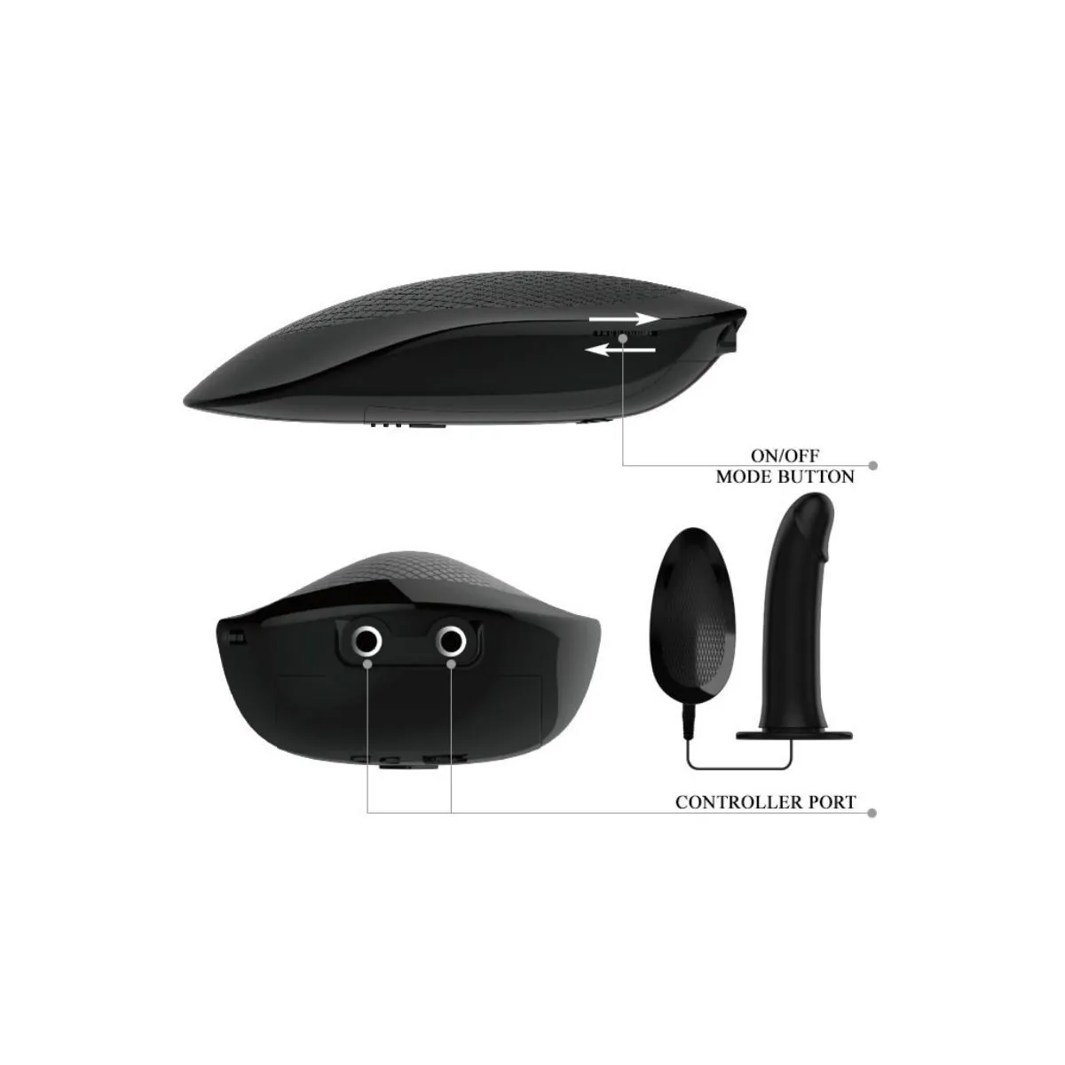 Vito Strap-On mit Hohldildo und Vibration 17,3 cm von Pretty Love Male | Fesselliebe.de