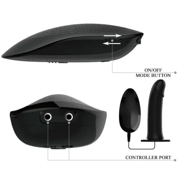 Vito Strap-On mit Hohldildo und Vibration 17,3 cm von Pretty Love Male | Fesselliebe.de