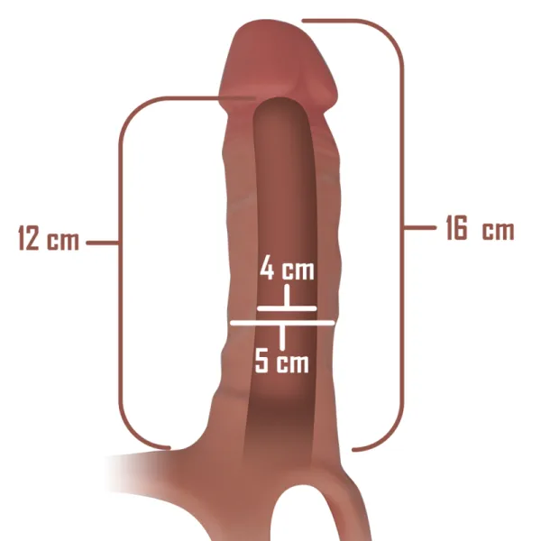 Hohlgeschirr mit Silikon-Dildo 16 X 3,5 cm von Intense Couples Toys | Fesselliebe.de