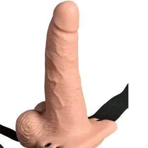Verstellbarer Gurt mit Fernbedienung, Penis und Hoden und Vibrator, wiederaufladbar 15 cm von Fetish Fantasy Series