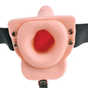 Verstellbarer Gurt mit Fernbedienung, Penis und Hoden und Vibrator, wiederaufladbar 15 cm von Fetish Fantasy Series