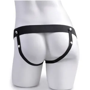 Verstellbarer Gurt mit Fernbedienung, Penis und Hoden und Vibrator, wiederaufladbar 15 cm von Fetish Fantasy Series