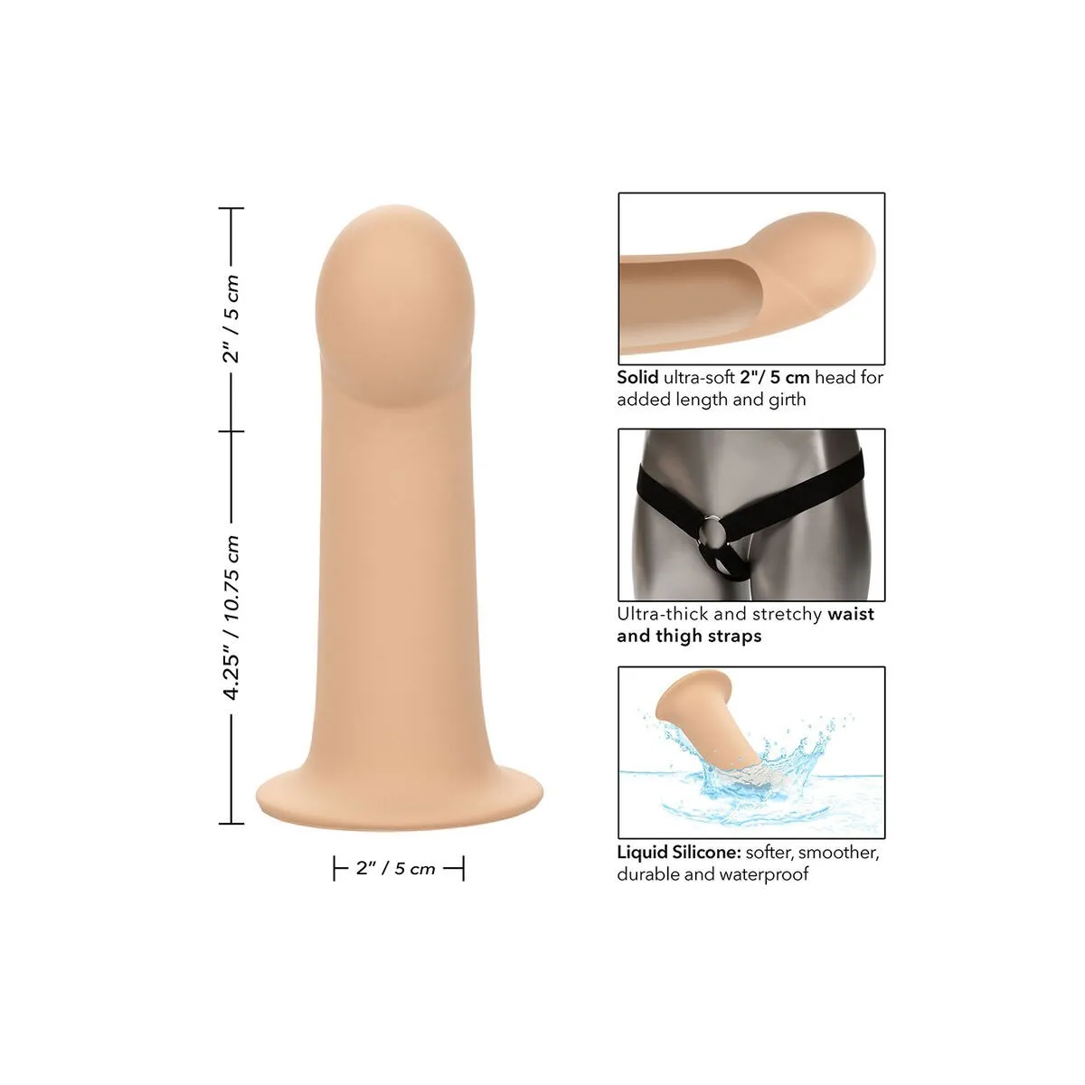 Performance Maxx Extension mit Gurt Light Skin von Calexotics | Fesselliebe.de