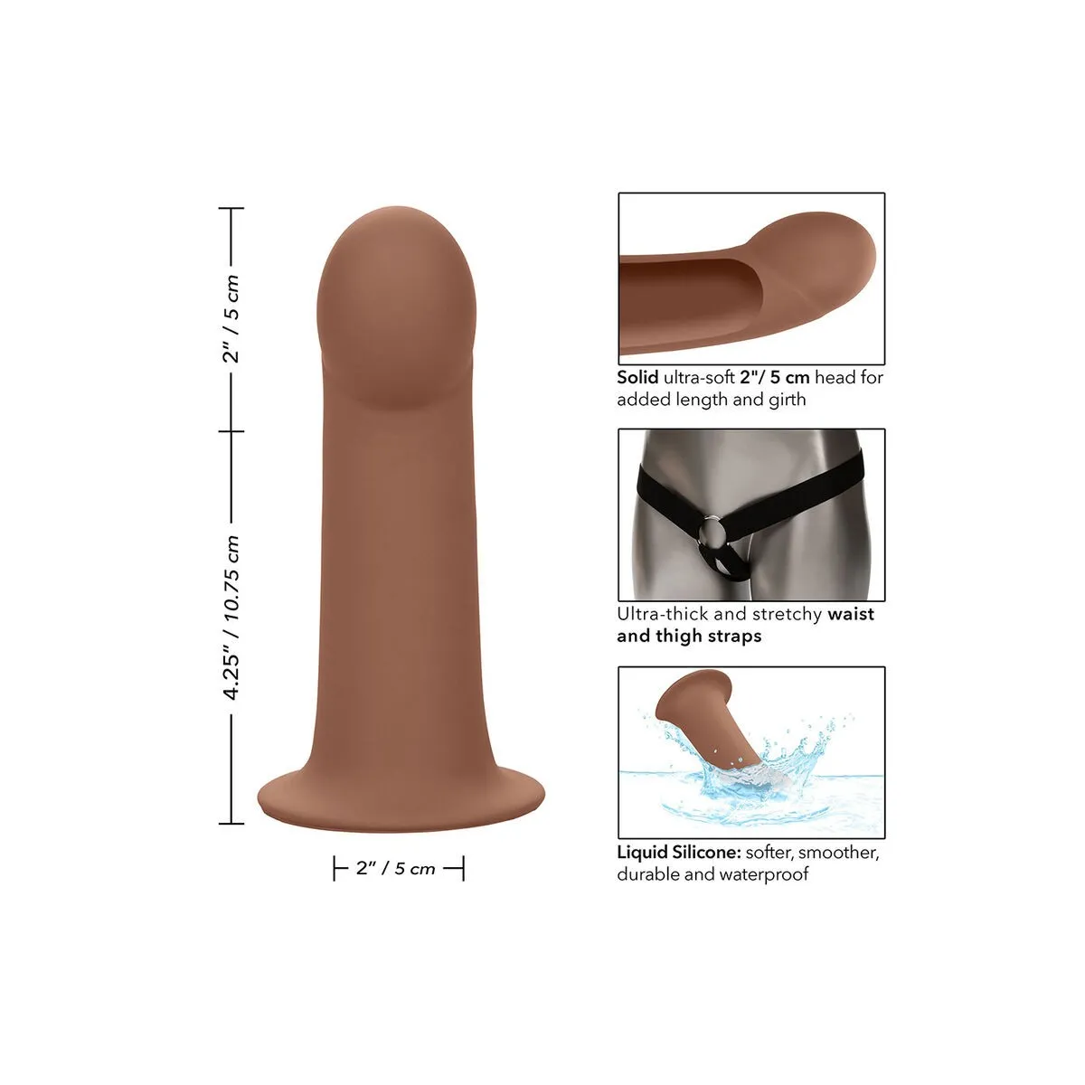 Performance Maxx Extension mit Gurt, Braun von Calexotics | Fesselliebe.de