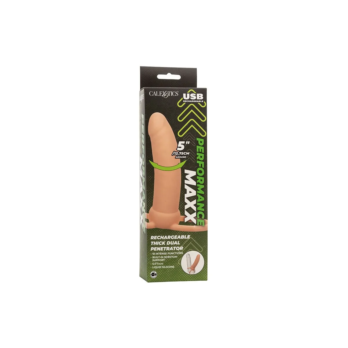 Maxx Thick Dual Penetrator 10 Vibrationen Fleisch von Calexotics | Fesselliebe.de
