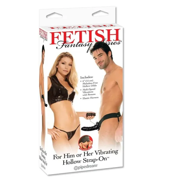 Vibrierender Hohl-Strap-On für Sie oder Ihn, Schwarz von Fetish Fantasy Series | Fesselliebe.de