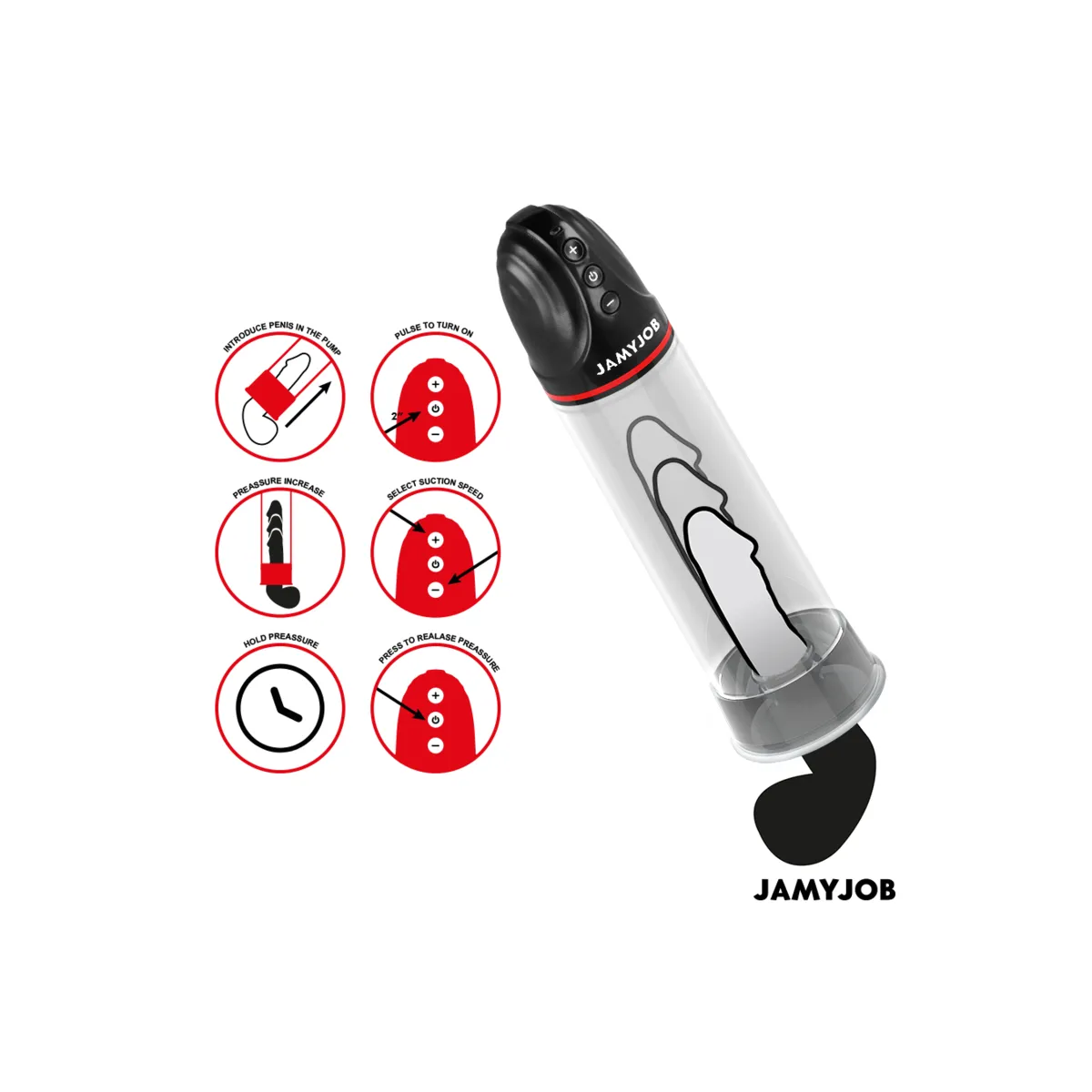 Xpand Automatische Pumpe 3 Saugstufen Grau von Jamyjob | Fesselliebe.de