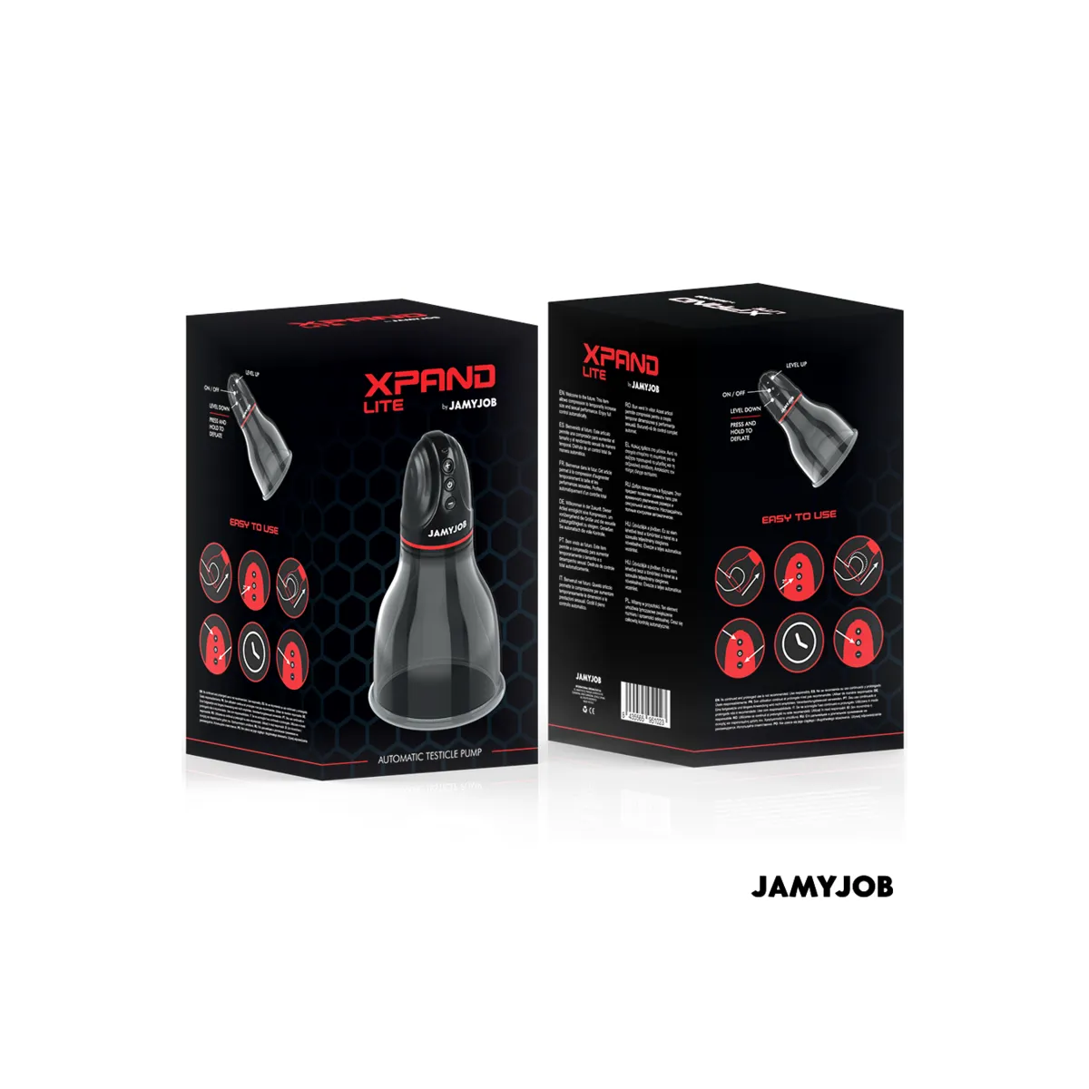 Xpand Lite Automatische Hodenpumpe 3 Saugstufen Grau von Jamyjob | Fesselliebe.de