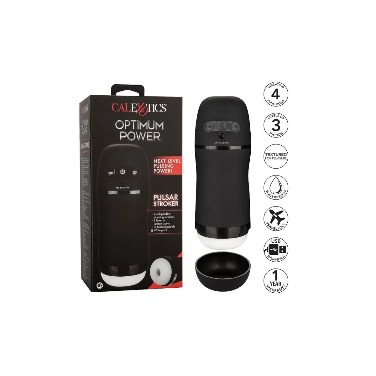 Vibrierender Saugmasturbator mit Optimaler Leistung von Calexotics | Fesselliebe.de