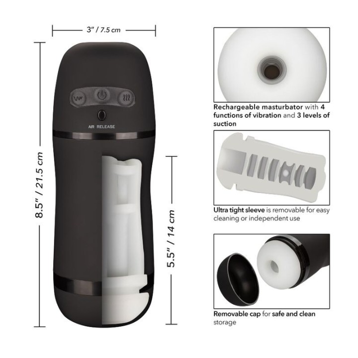 Vibrierender Saugmasturbator mit Optimaler Leistung von Calexotics | Fesselliebe.de