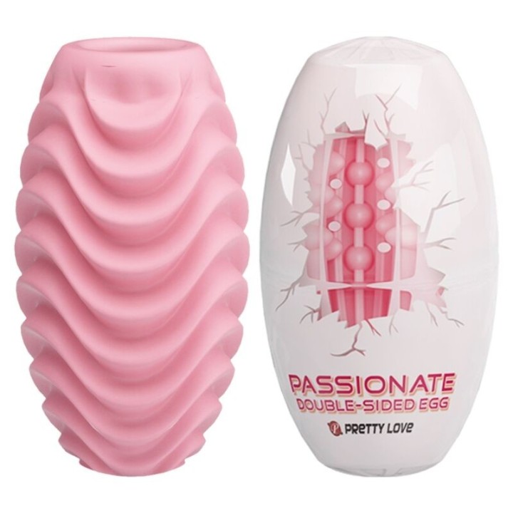 Rosa Doppelseitiges Masturbator-Ei von Pretty Love Male | Fesselliebe.de
